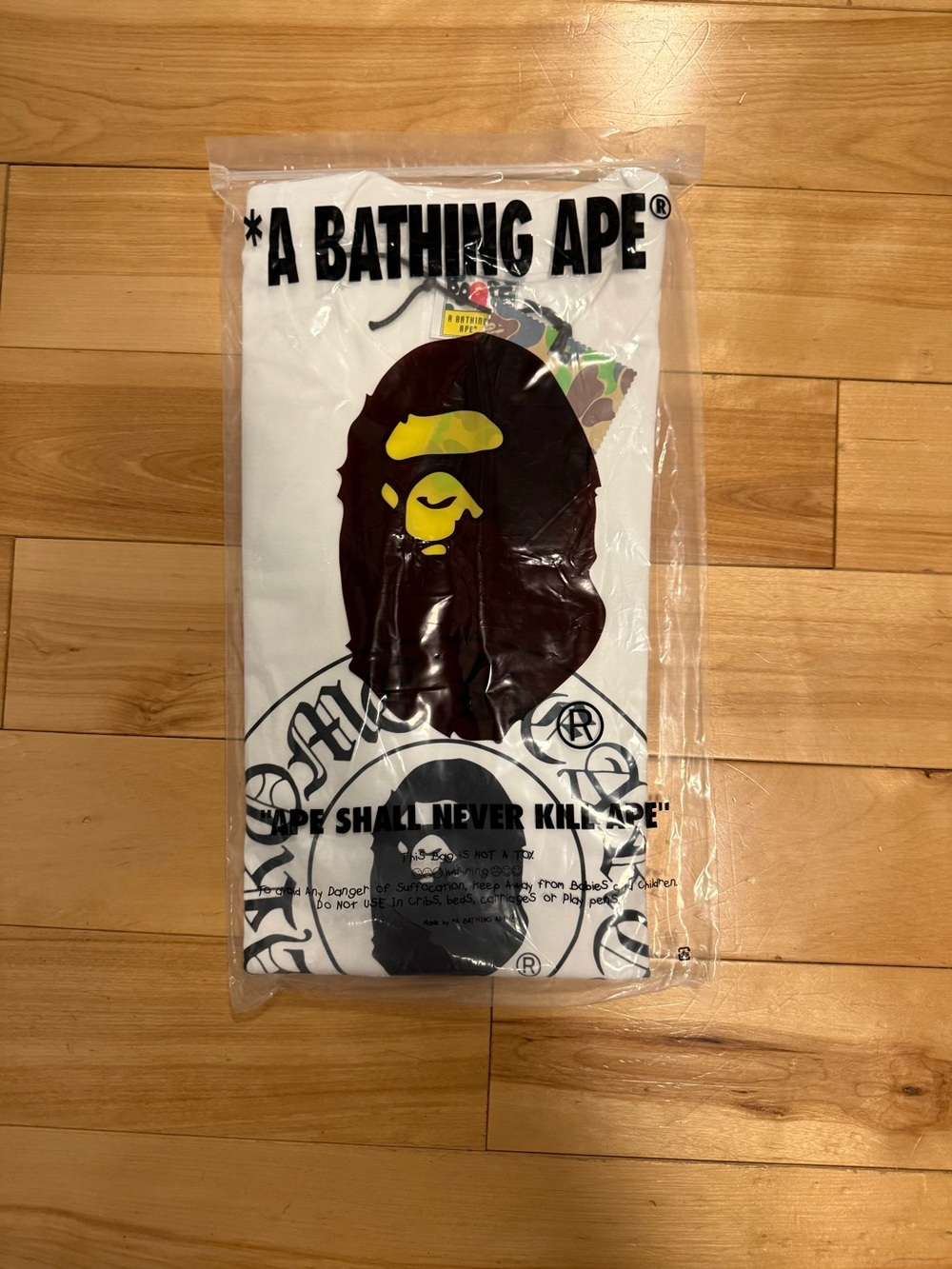 Bape x chrome hearts tee white